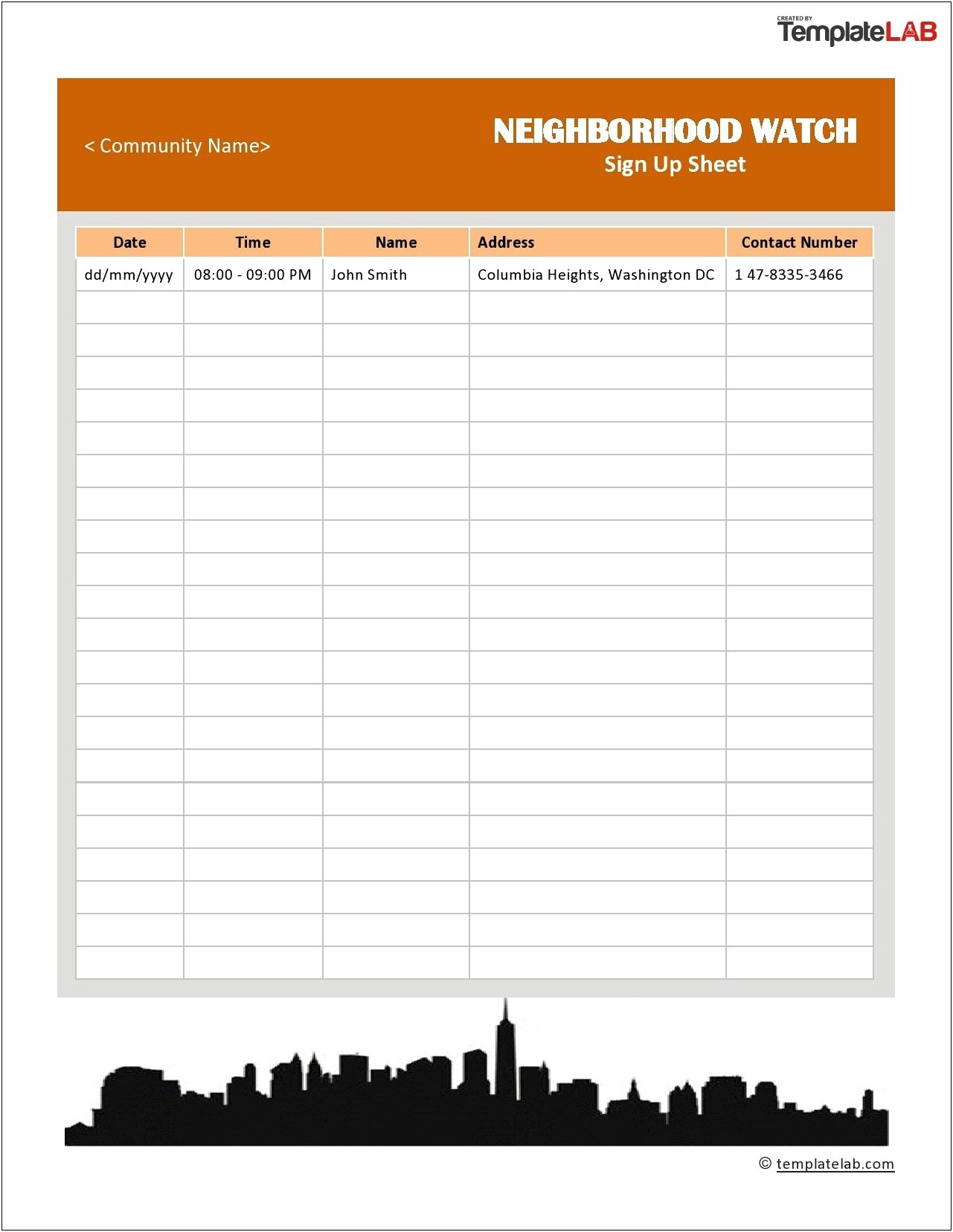 Microsoft Word Template Sign Up Sheet
