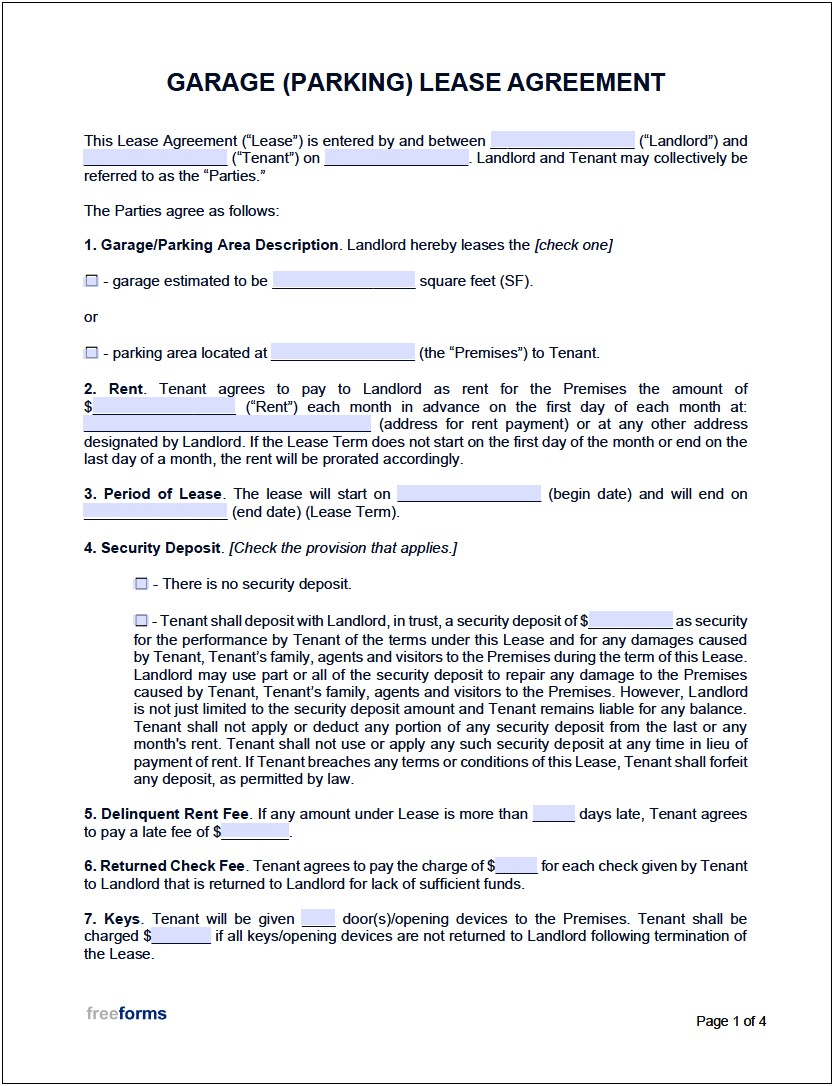 Microsoft Word Truck Lease Agreement Template
