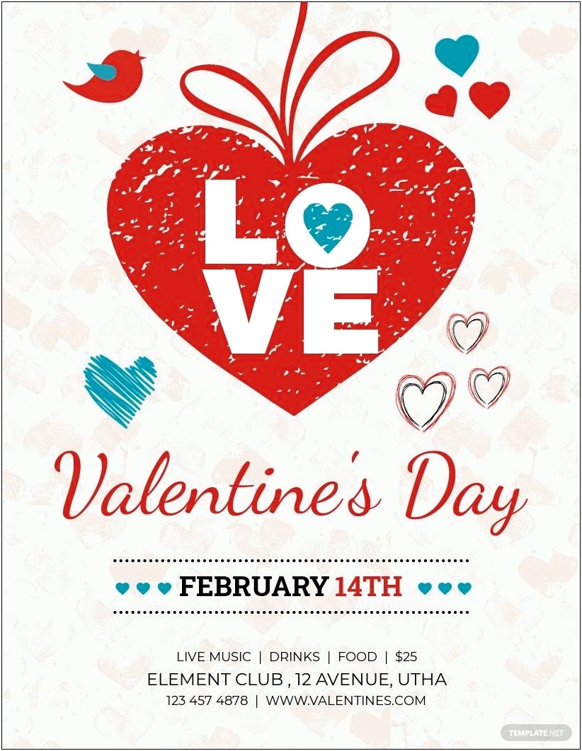 Microsoft Word Valentines Day Flyer Template