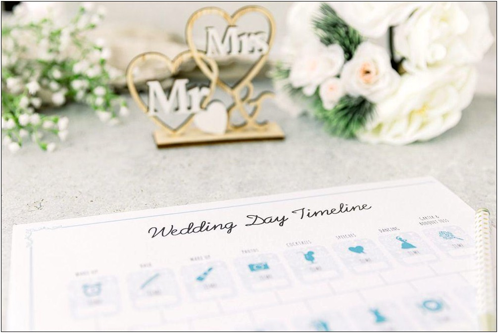 Microsoft Word Wedding Day Schedule Template