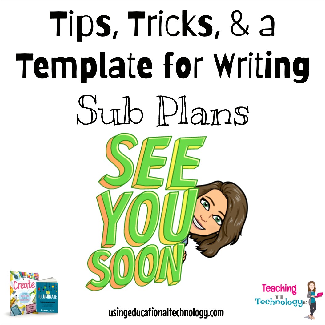 Middle School Substitute Lesson Plan Template