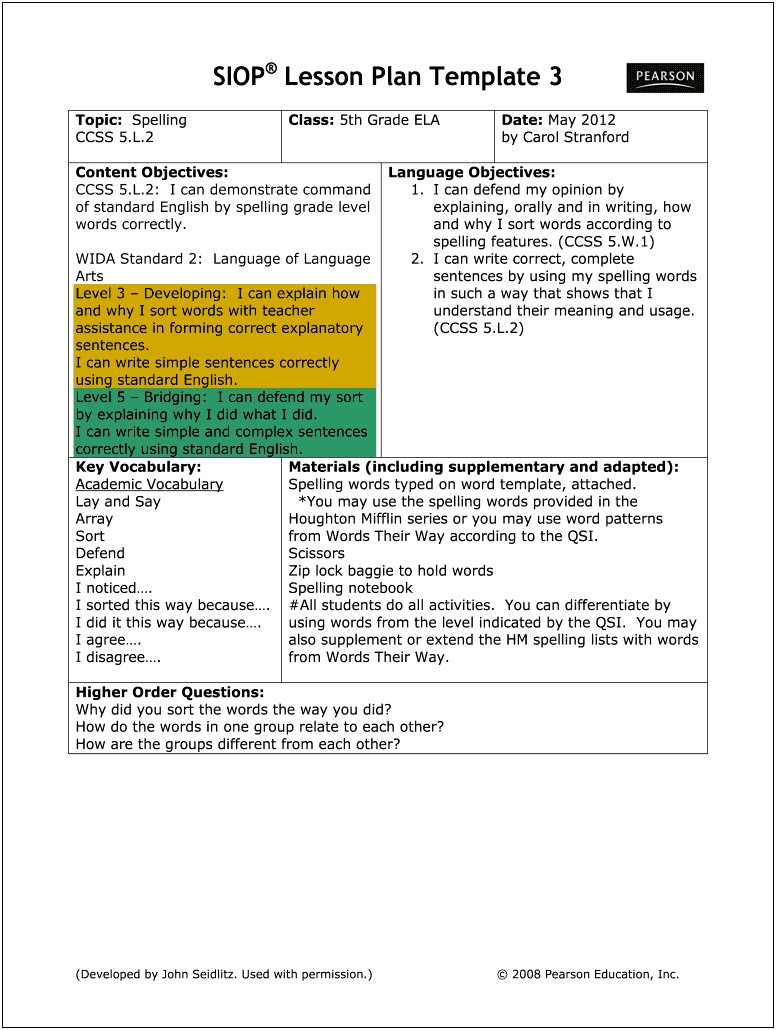 Middle School Unit Plan Template Doc