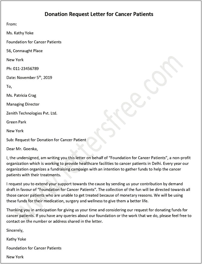 Military Parents Operation Support Doantion Letter Template