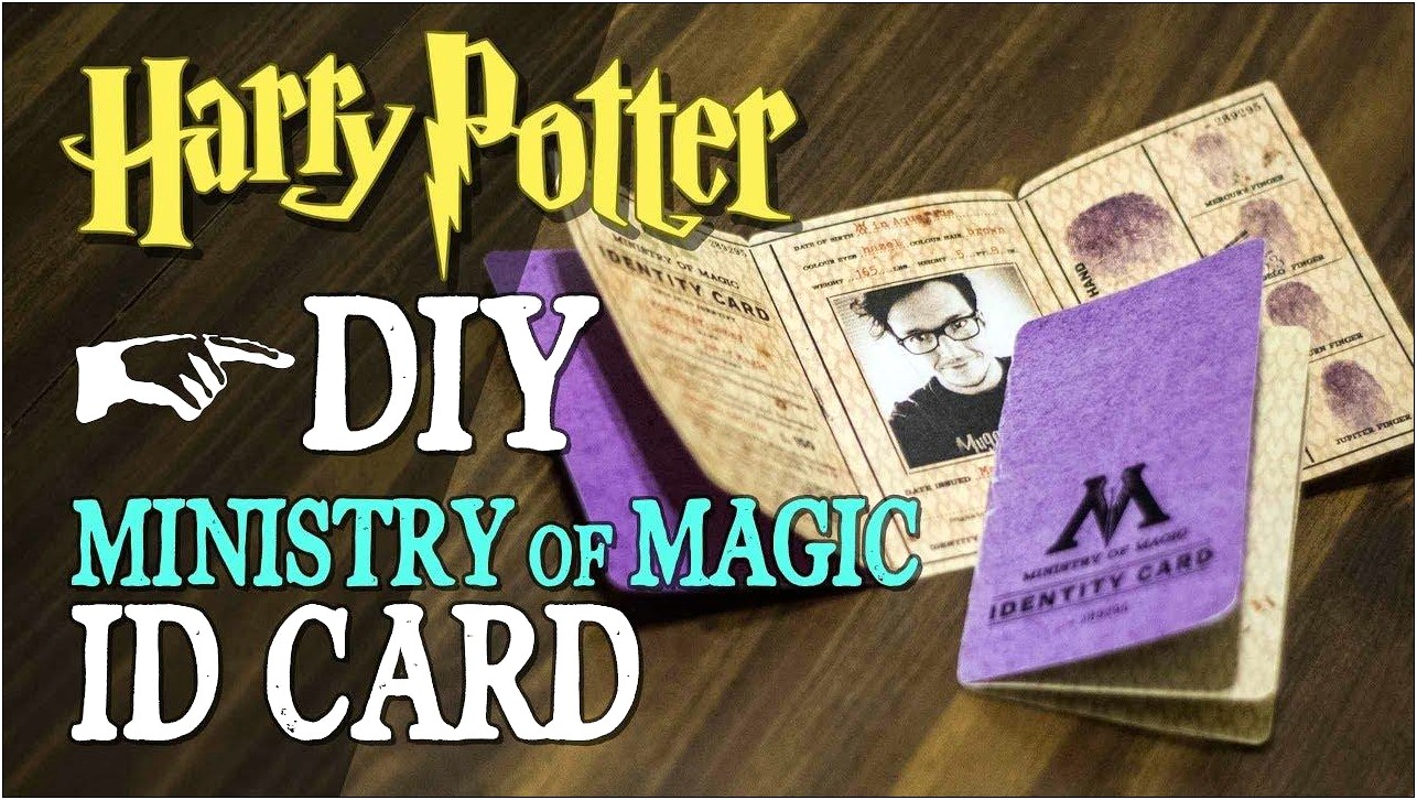 Ministry Of Magic Id Card Template