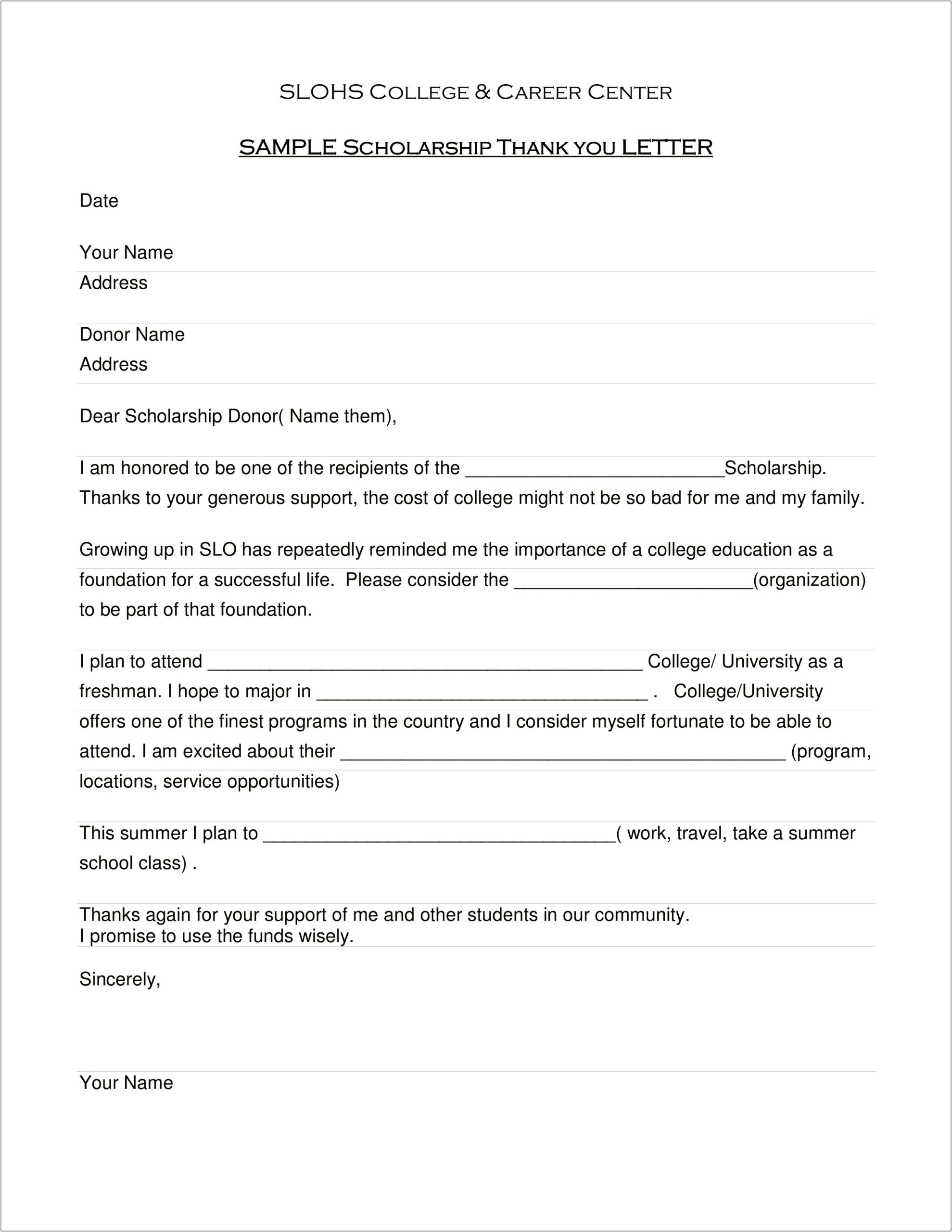 Mission Trip Thank You Letter Template