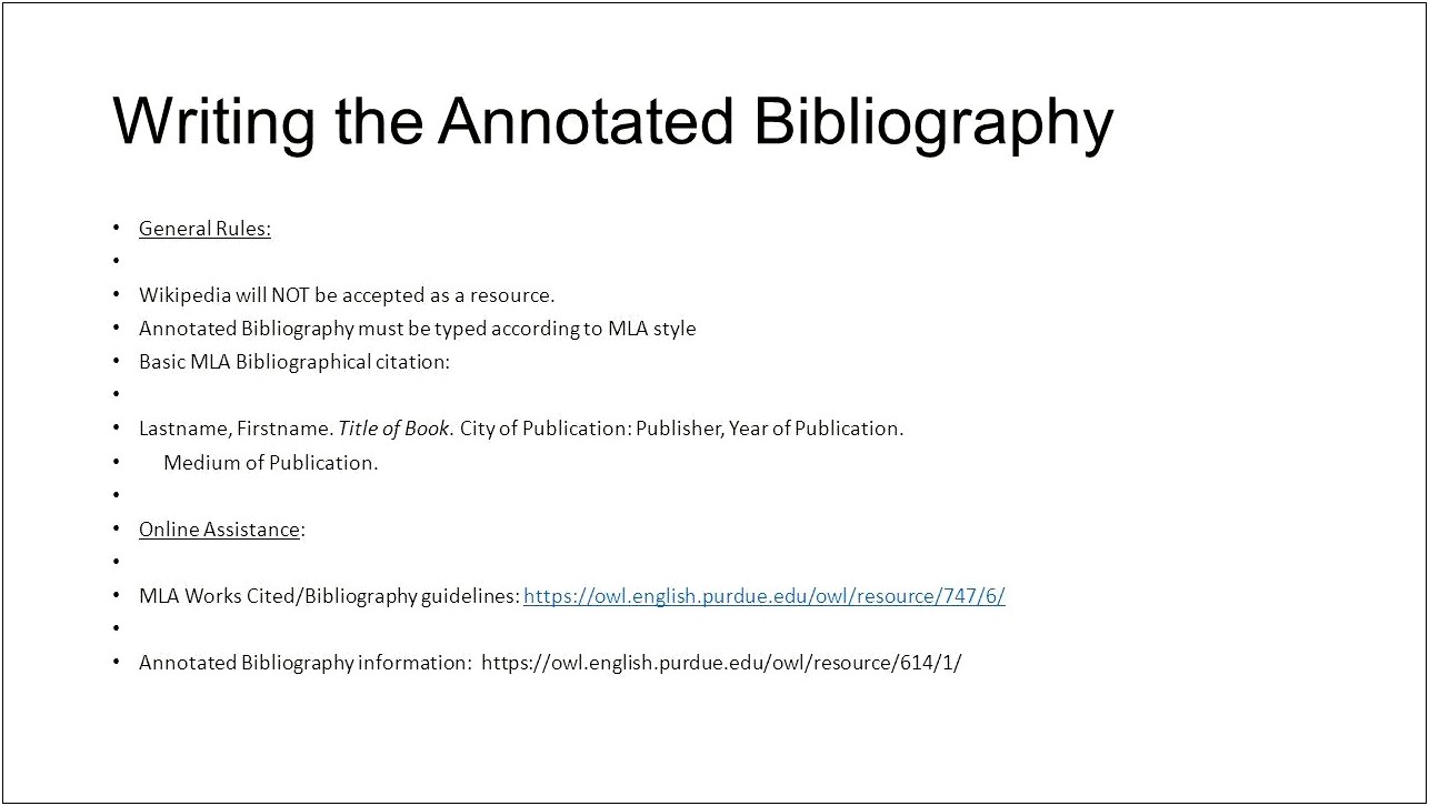 Mla 8 Annotated Bibliography Template Word