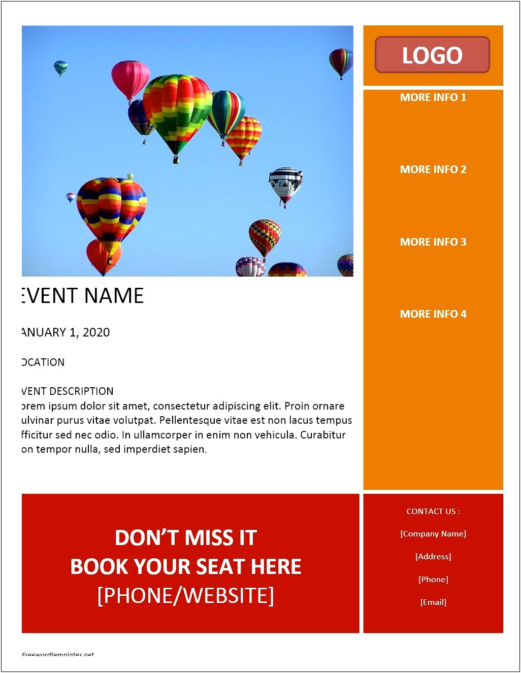Modern Event Flyer Microsoft Word Template