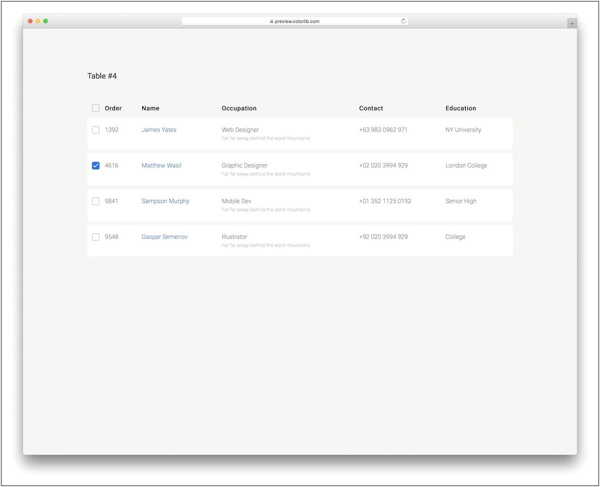 Modern Table Of Contents Template Download