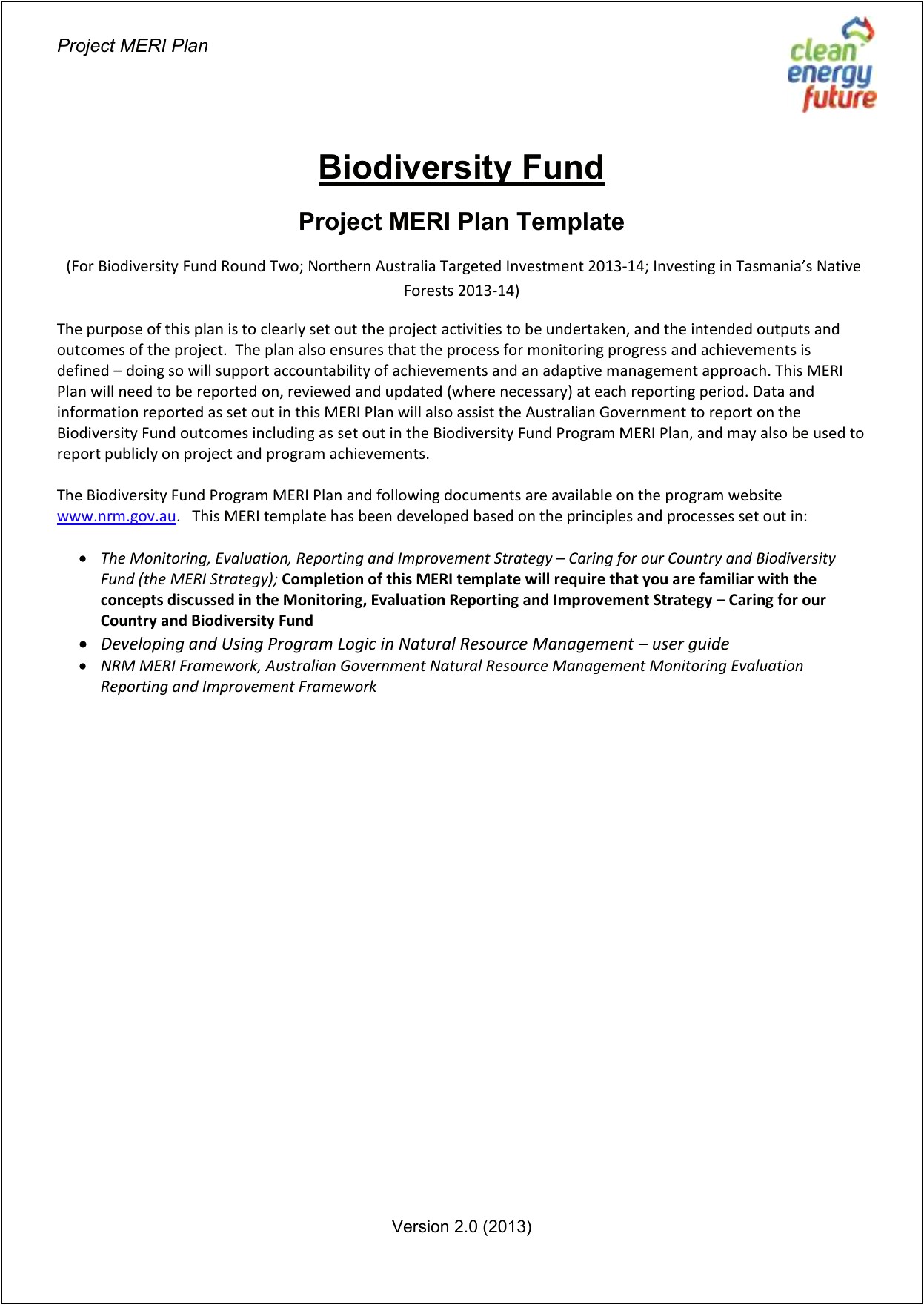 Monitoring And Evaluation Work Plan Template