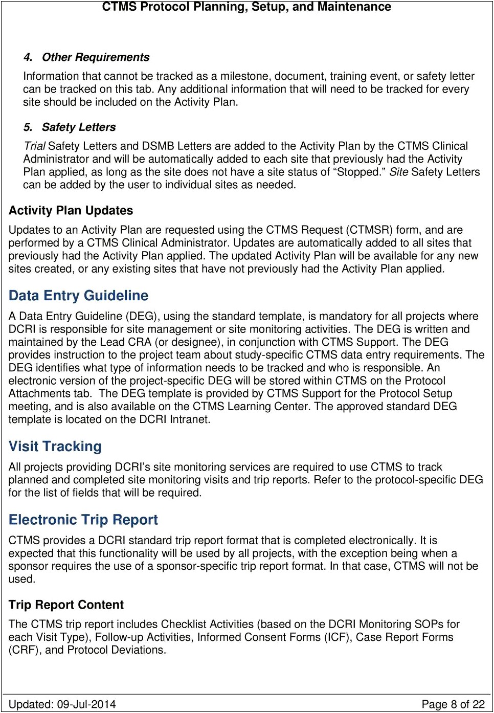 Monitoring Visit Follow Up Letter Template