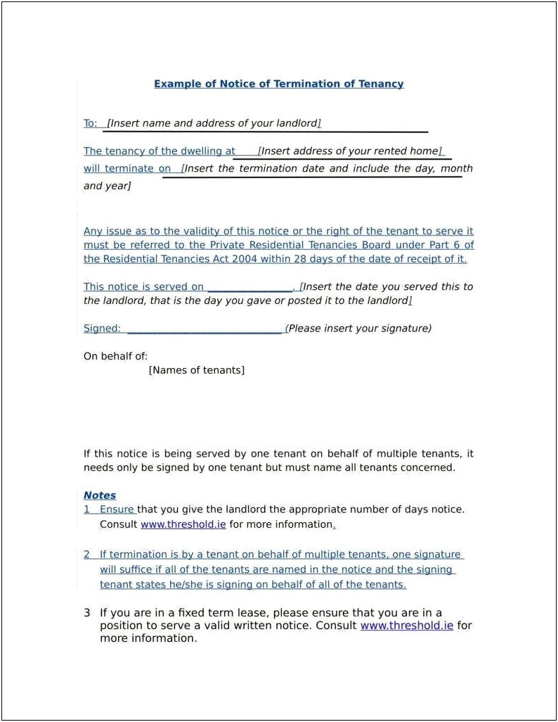 Month To Month Lease Termination Template Letter