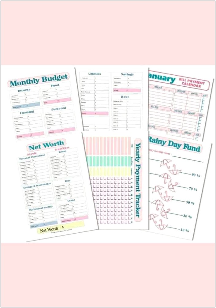 Monthly Bill Payment Tracker Template Word