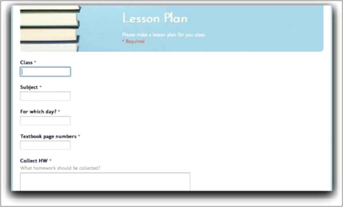 Monthly Lesson Plan Template Google Docs