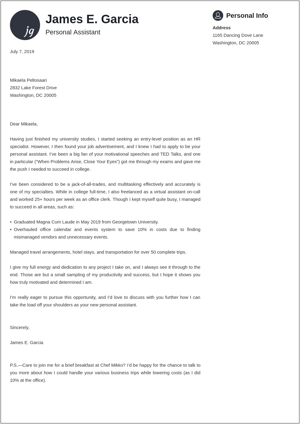 Motivation Letter For Job Template Doc