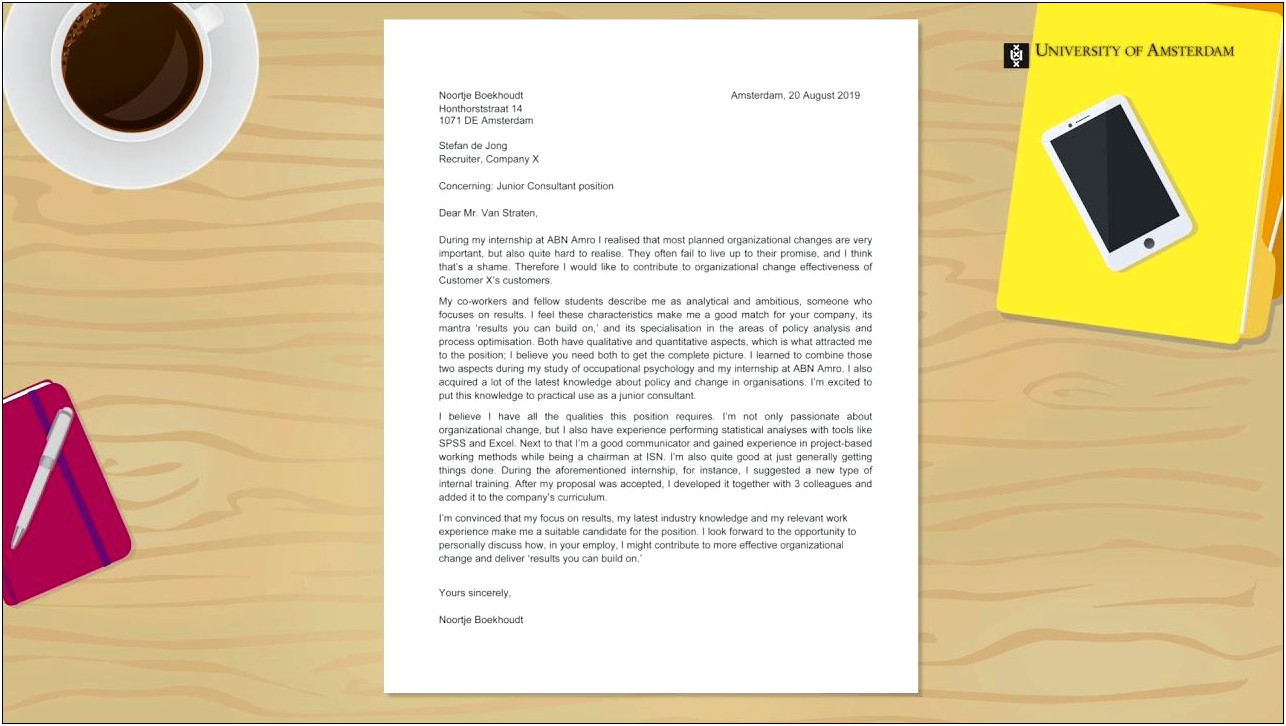 Motivation Letter Template For University Master