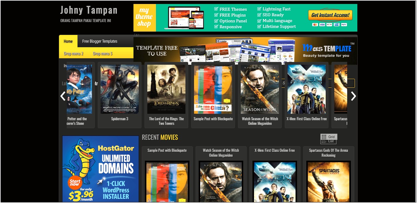 Movies Download Blogger Templates For Free