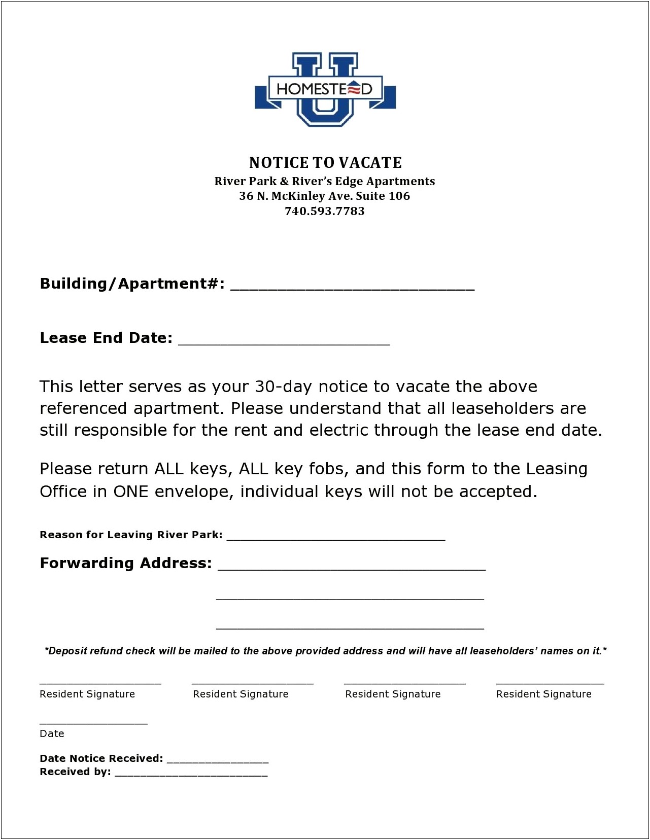 Moving Out Of Apartment Letter Template