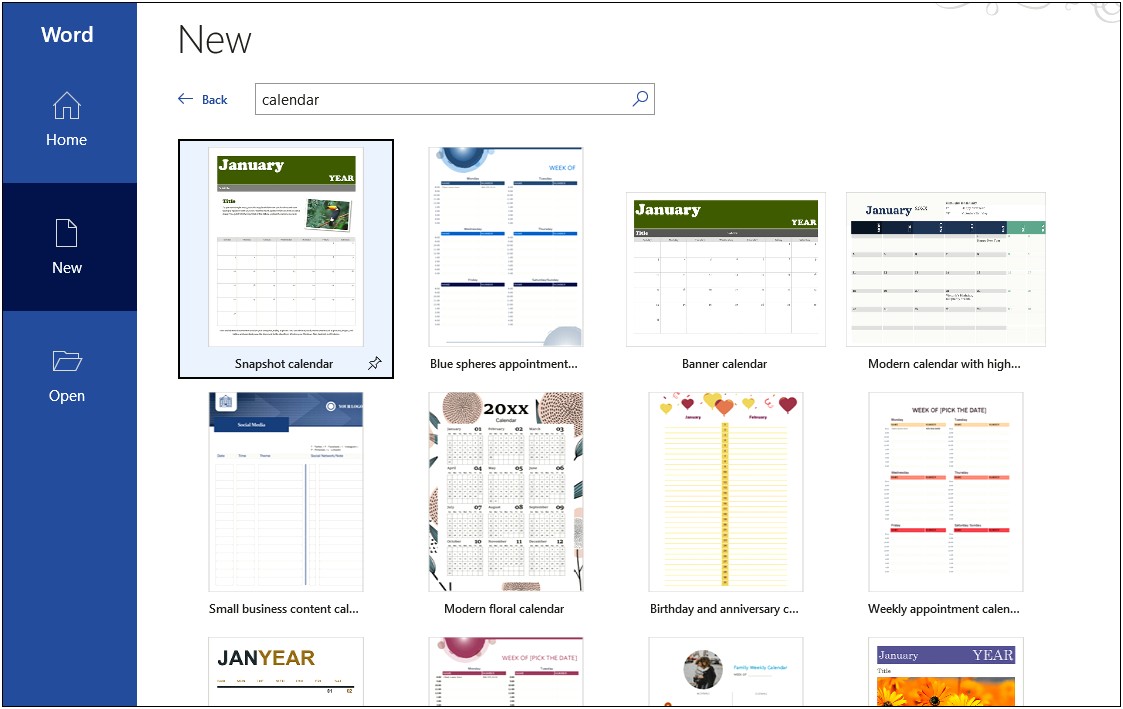 Ms Office Templates Word Excel Calendar