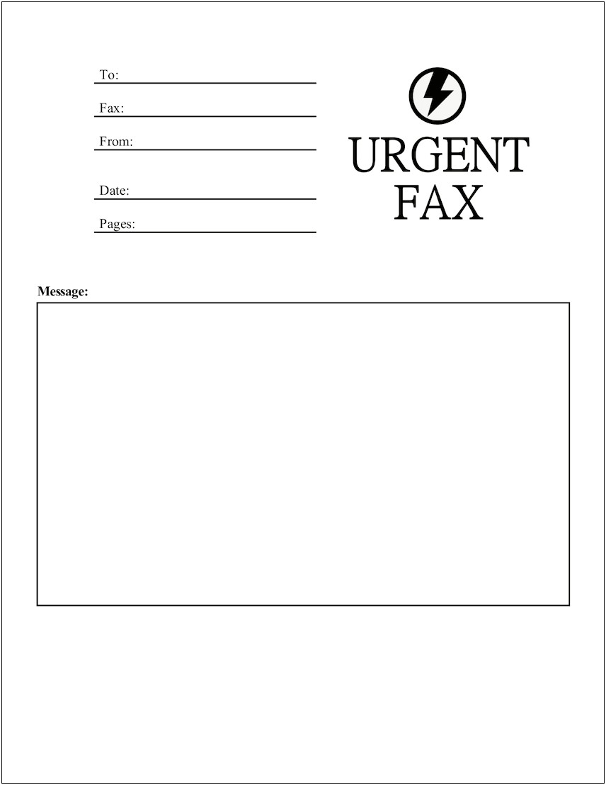 Ms Word 2007 Fax Cover Letter Template