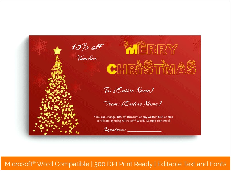 Ms Word 2010 Gift Certificate Template