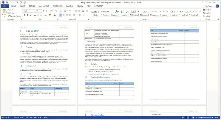 Ms Word 2013 Table Of Contents Template