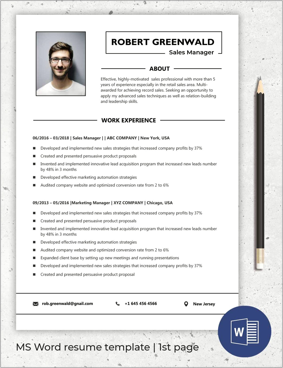 Ms Word 2016 Professional Letter Template
