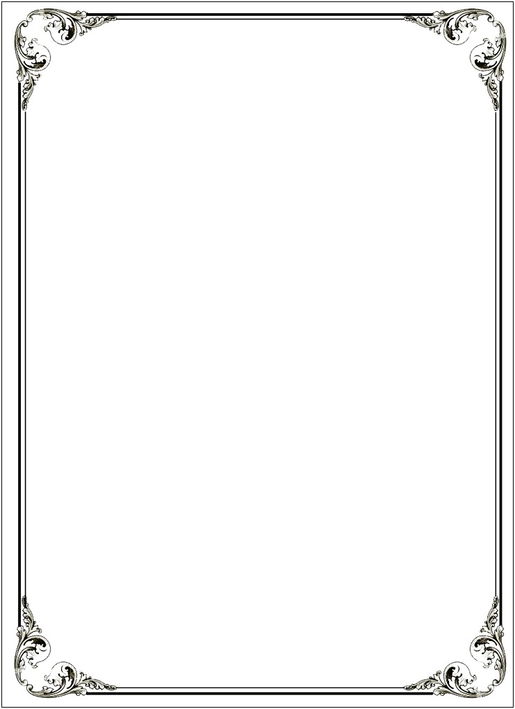 Ms Word Border Template Wood Frame