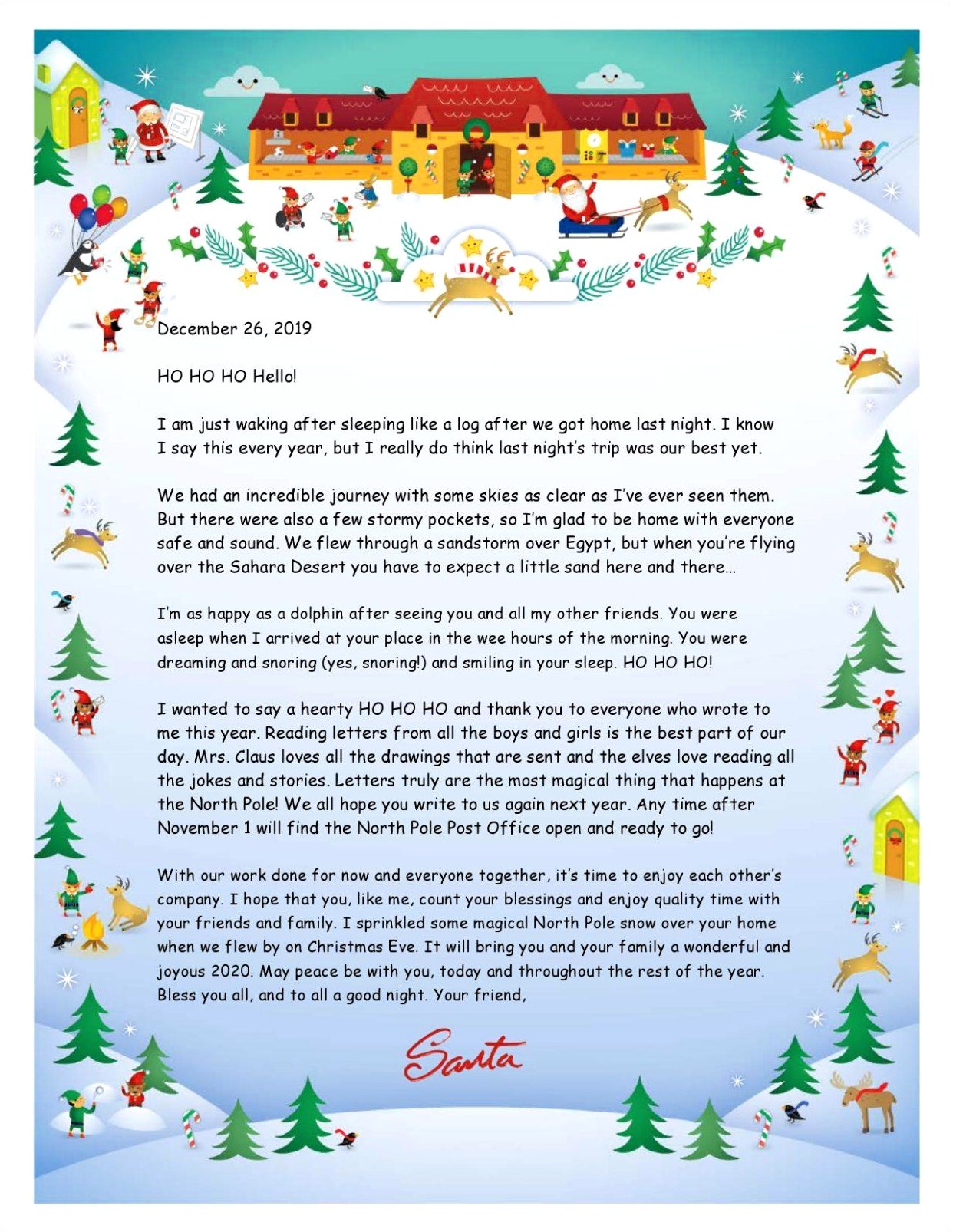 Ms Word Christmas Letter Template Photos