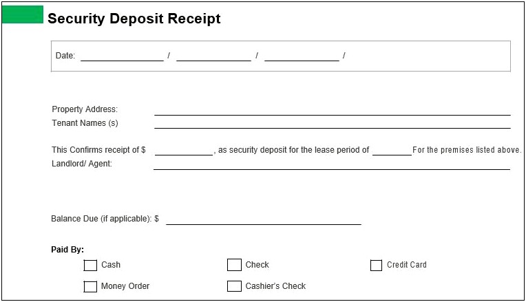 Ms Word Microsoft Vehicle Cash Deposit Receipt Template