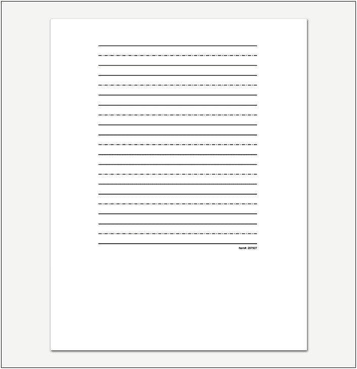 Ms Word Template For Lined Paper