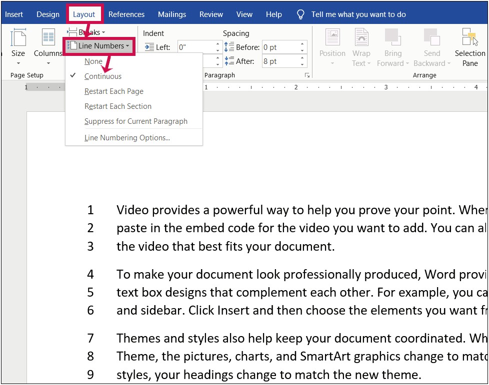 Ms Word Template Numbered Lines Transcription