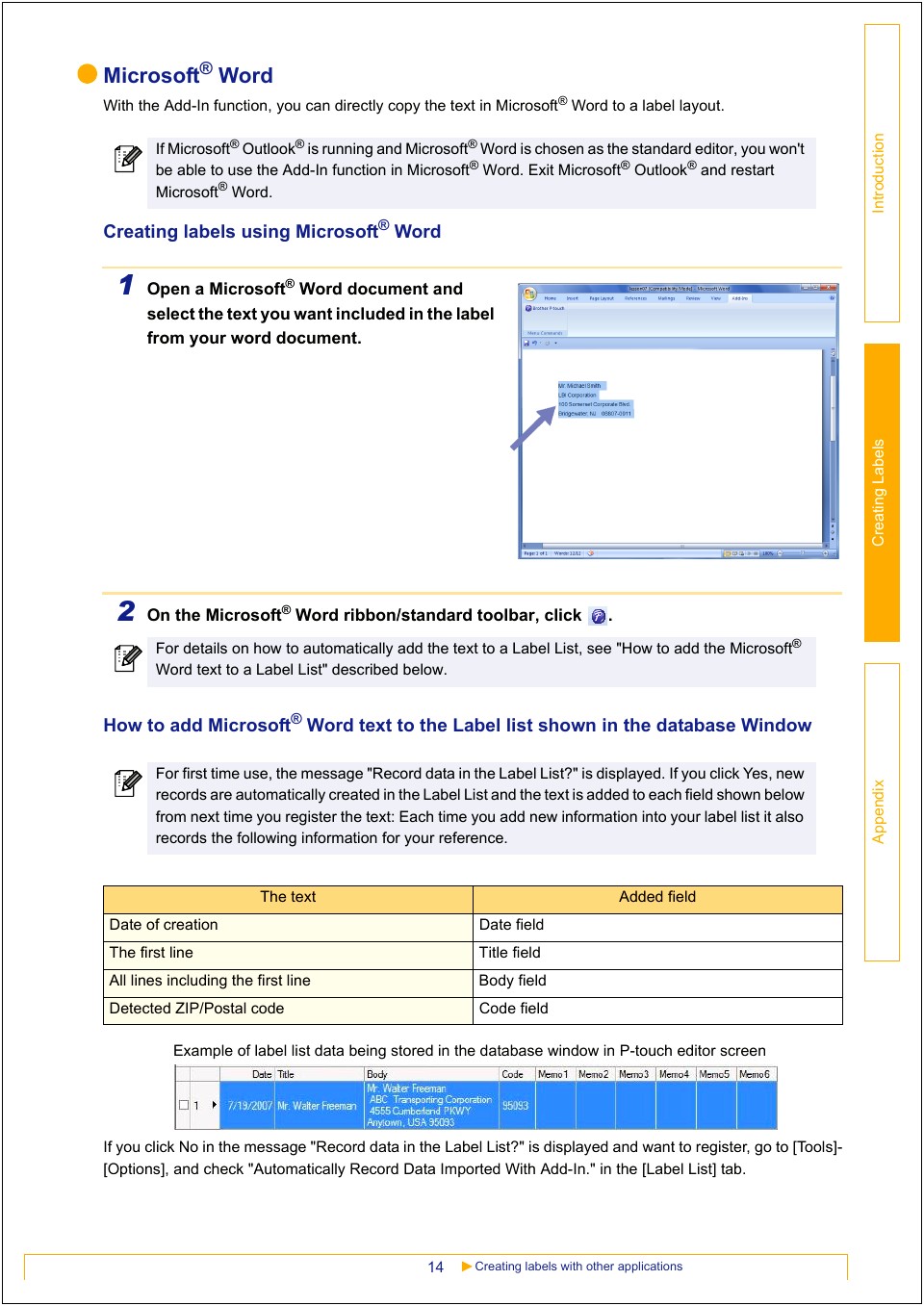 Ms Word Template Owner's Manual