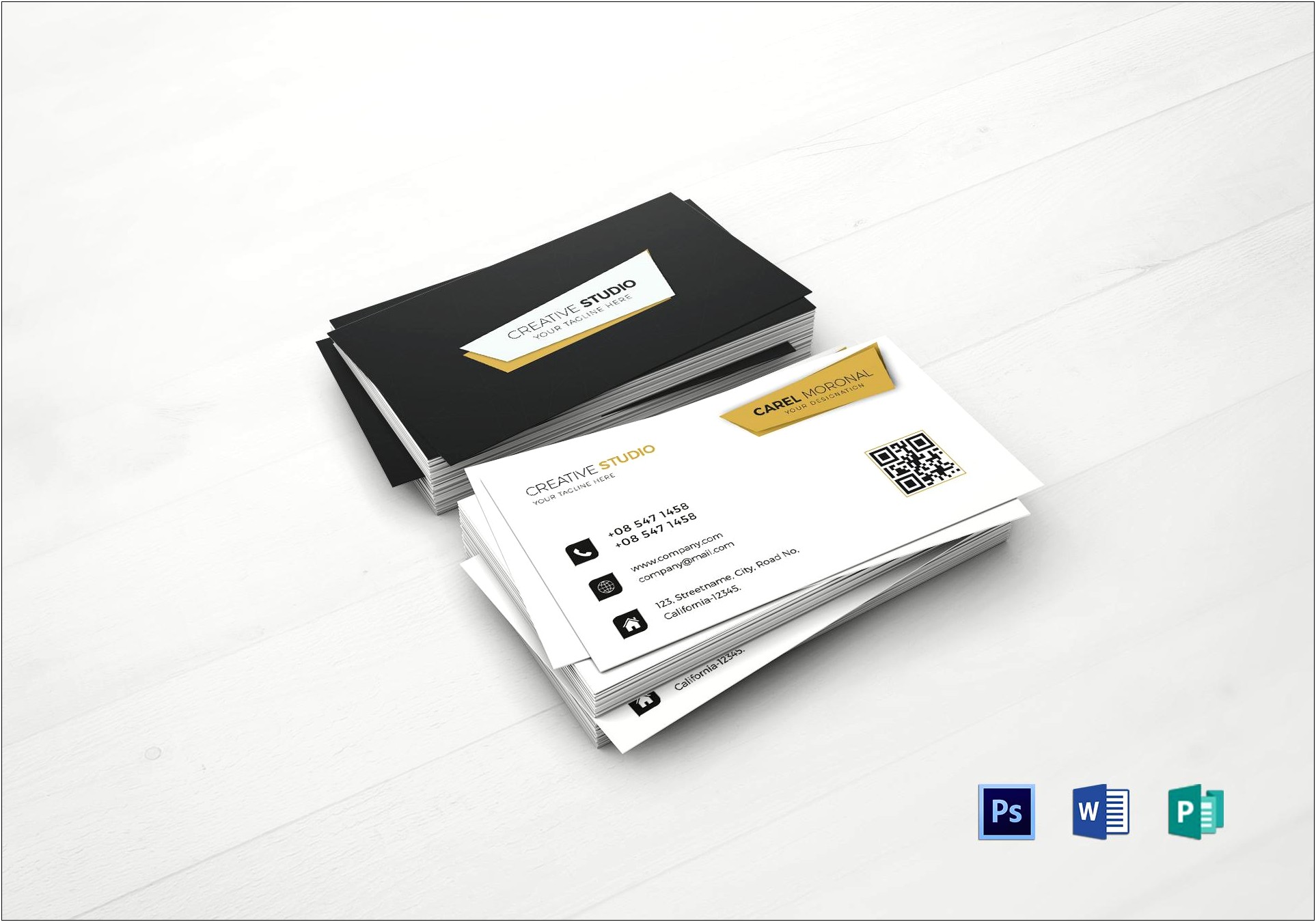 Ms Word Vertical Business Card Template