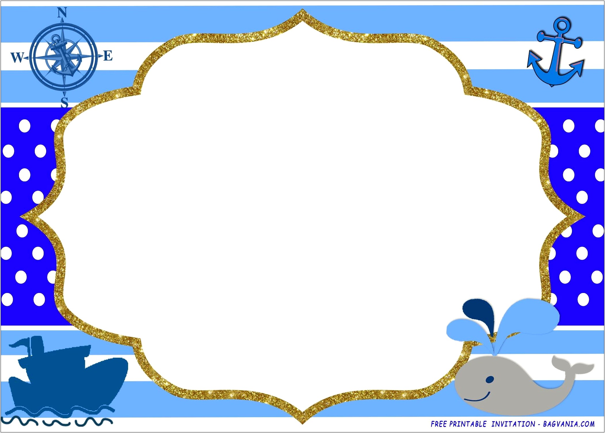 Ms Word Welcome Home Sailor Invitation Template