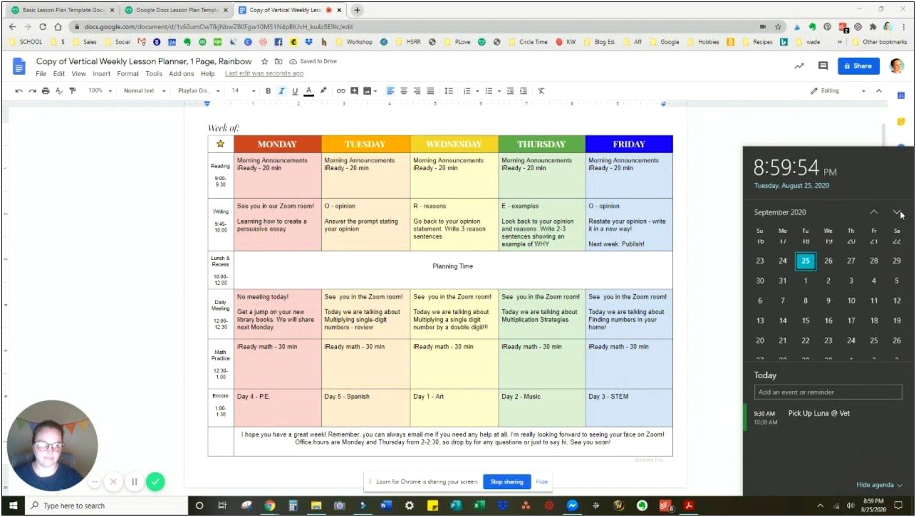 Music Lesson Plan Template Google Doc