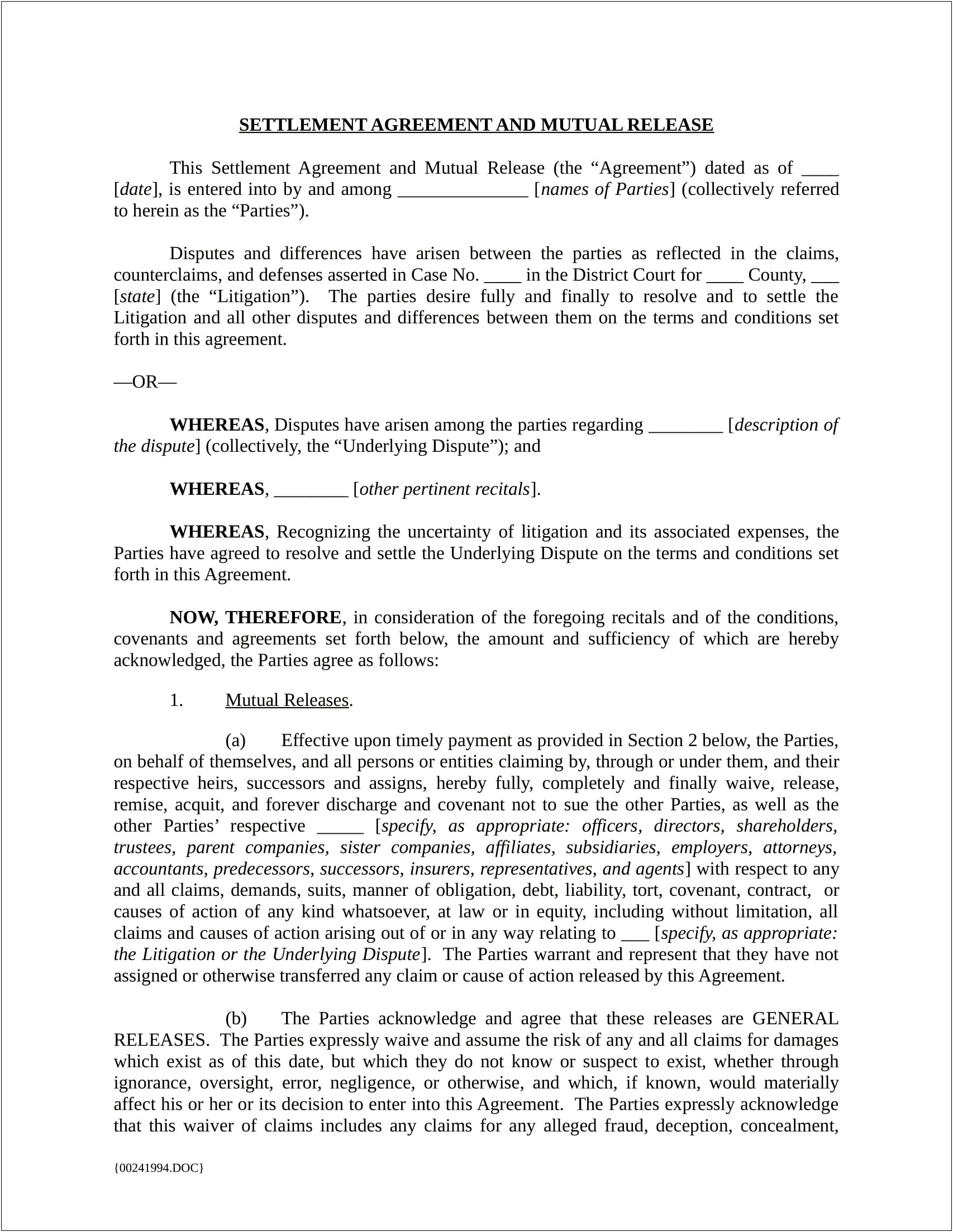 Mutual Termination Of Employment Contract Letter Template