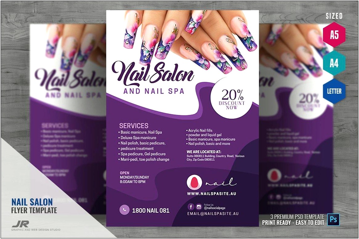 Nail Salon Brochure Free Word Template