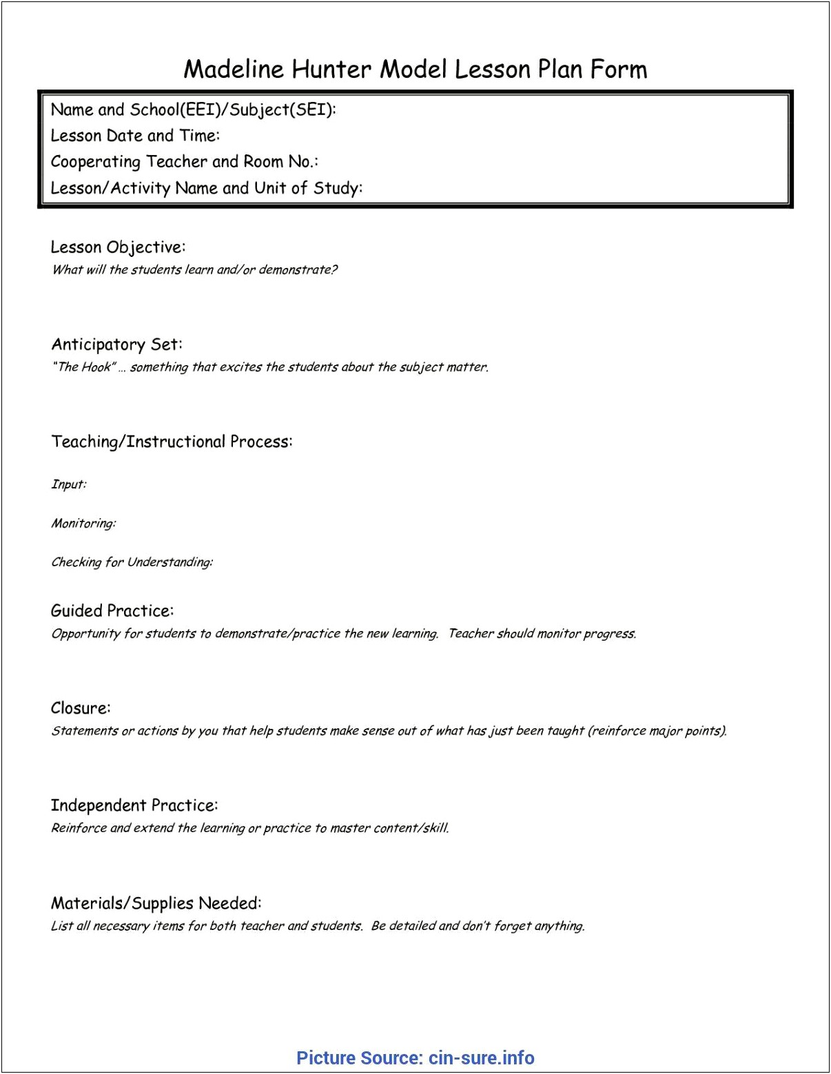 Neshaminy High School Lesson Plan Template