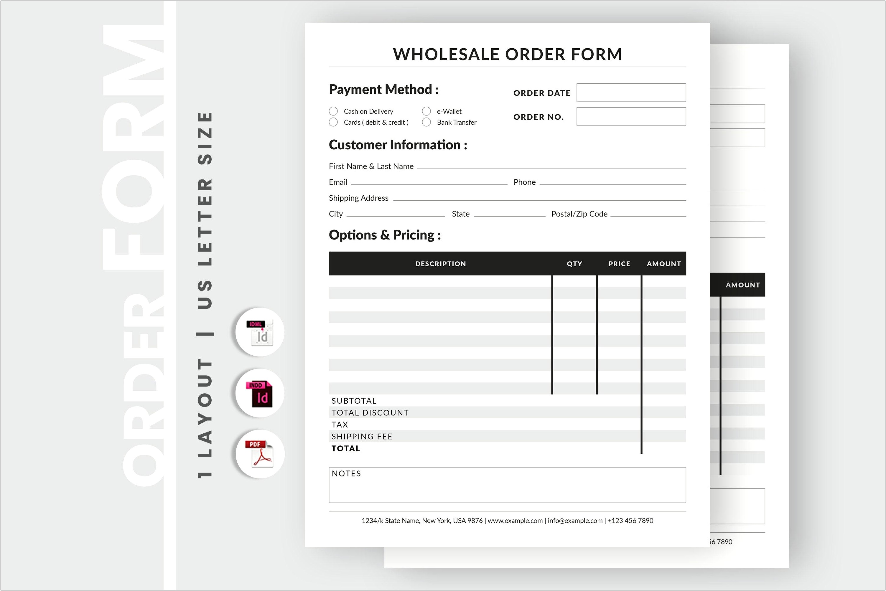 New Customer Wholesale Application Form Template Word