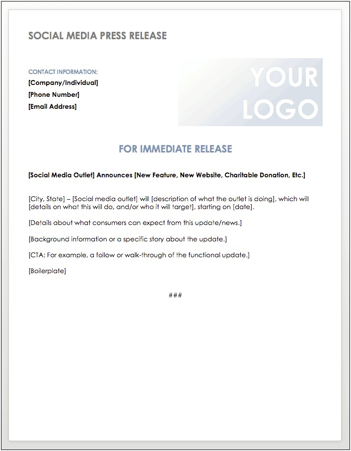 New Law Firm Press Release Template Word
