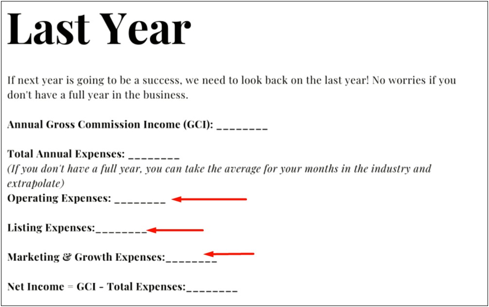 New Real Estate Agent Business Plan Template