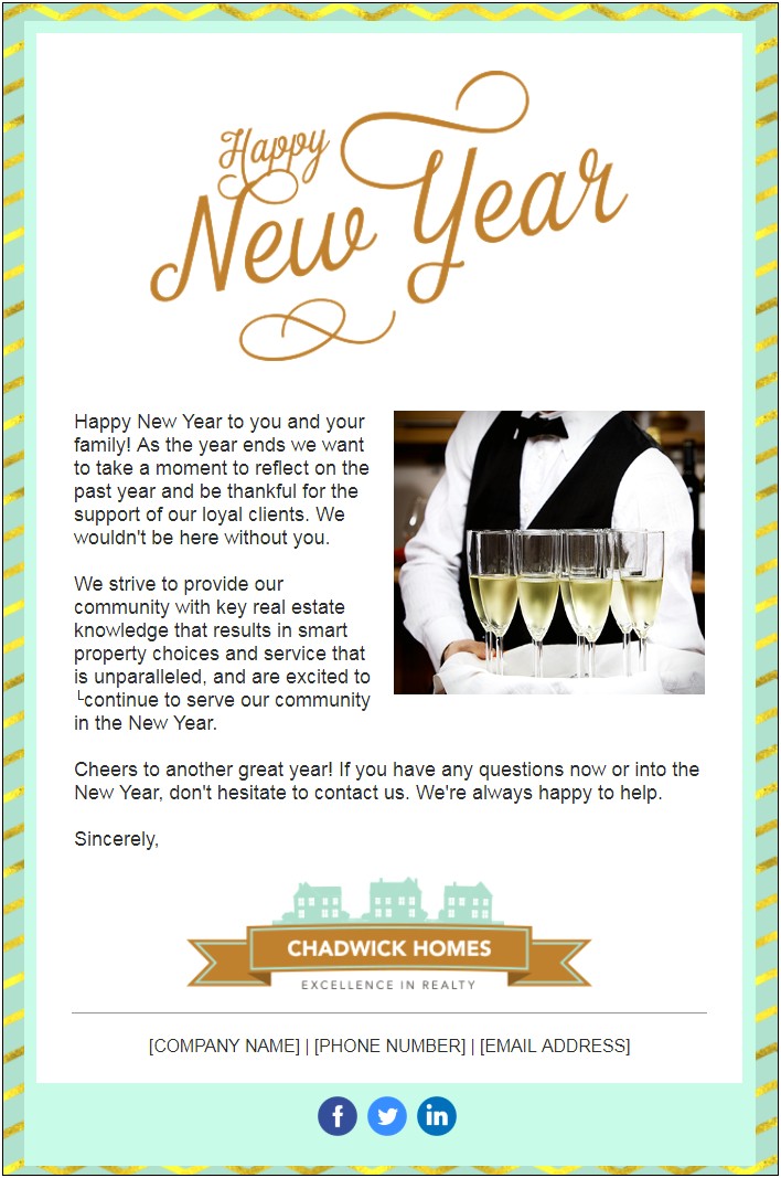 New Year Party Invitation Letter Template