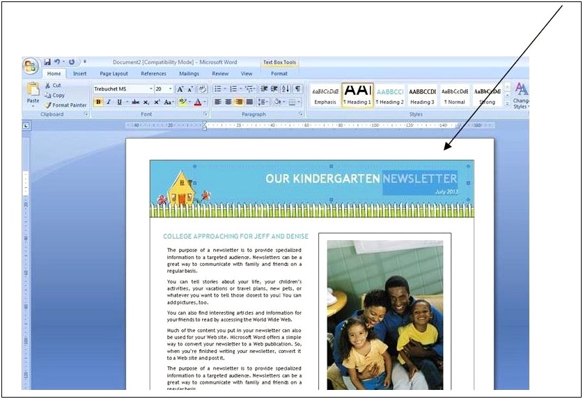 Newsletter Template For Microsoft Word 2007
