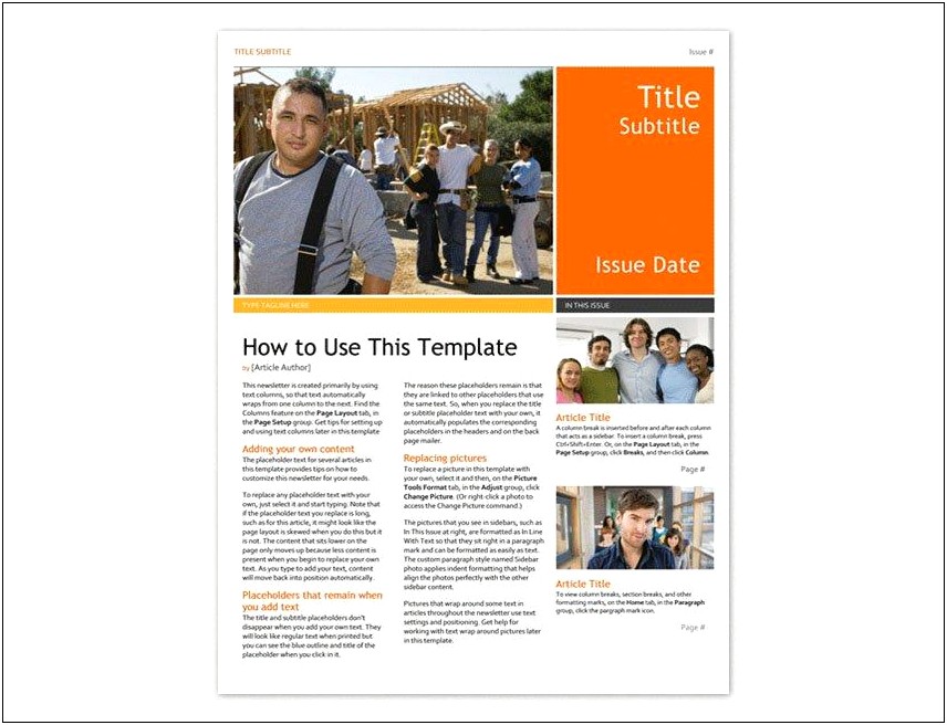 Newspaper Article Template For Microsoft Word 2007