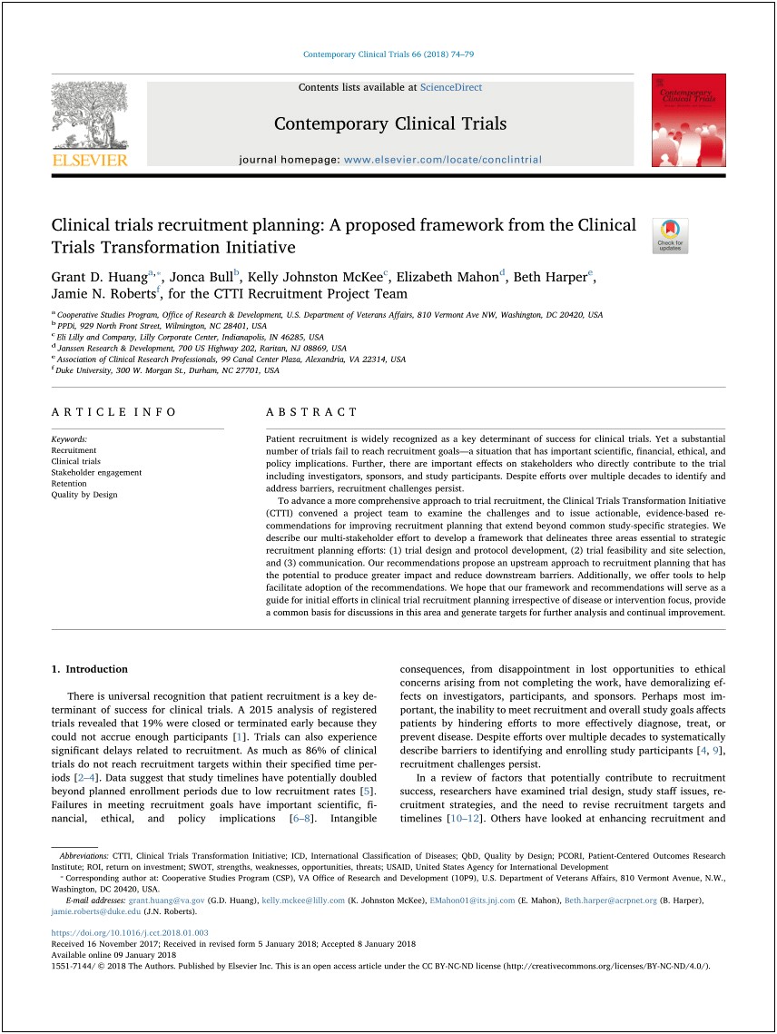 Nih Recruitment And Retention Plan Template