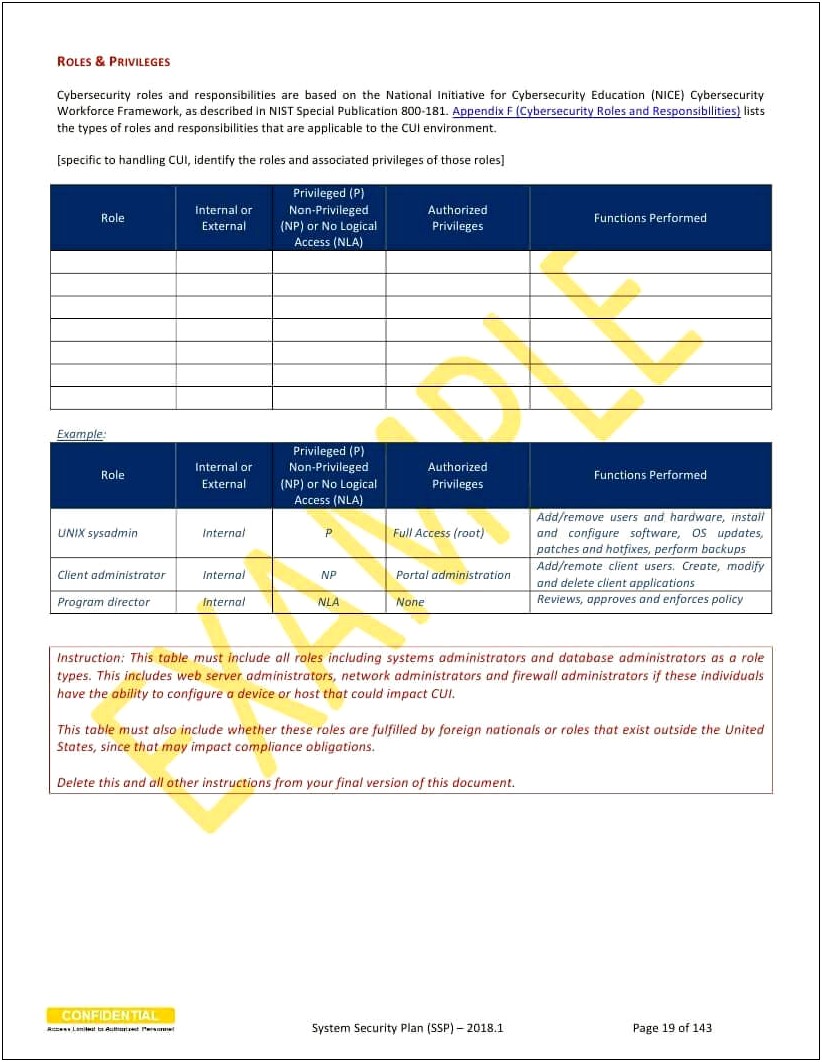 Nist 800 171 Security Plan Template