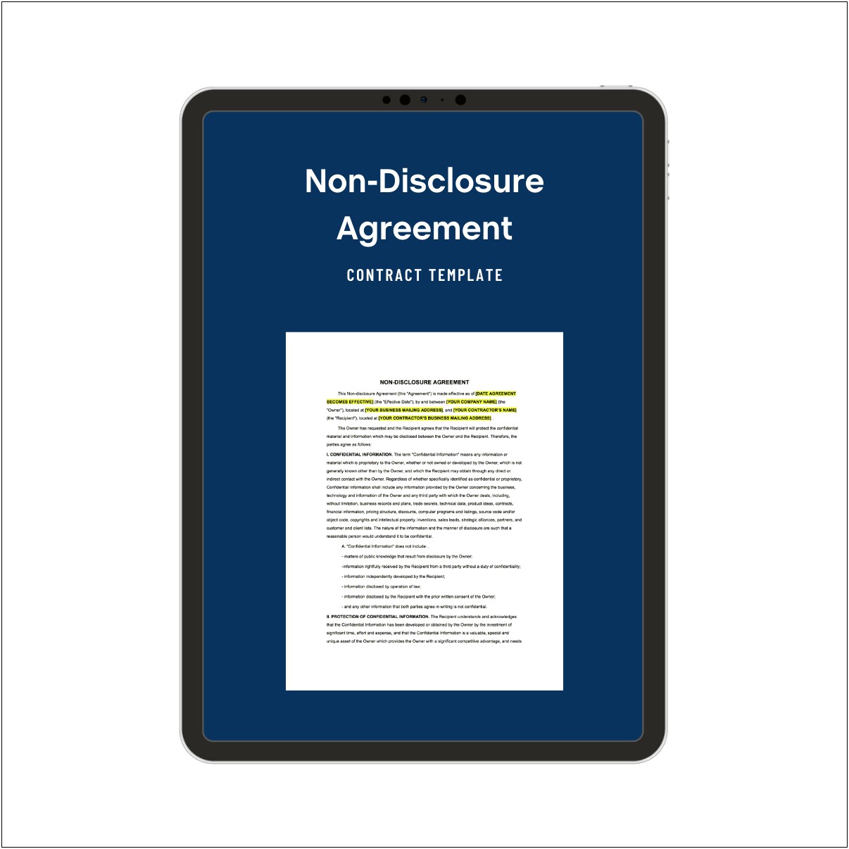 Non Disclosure Agreement Template Microsoft Word Australia