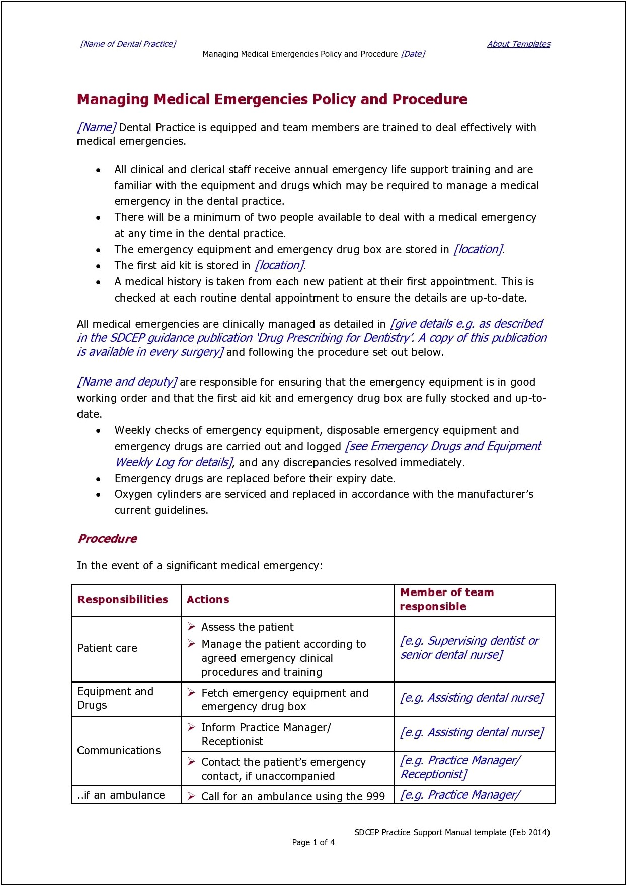 Nonprofit Policies And Procedures Manual Ms Word Template