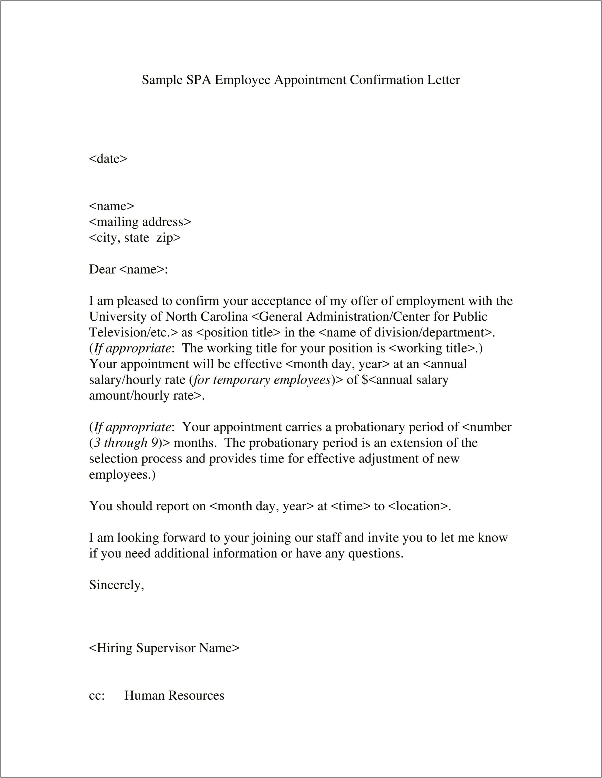 North Carolina State University Letter Template