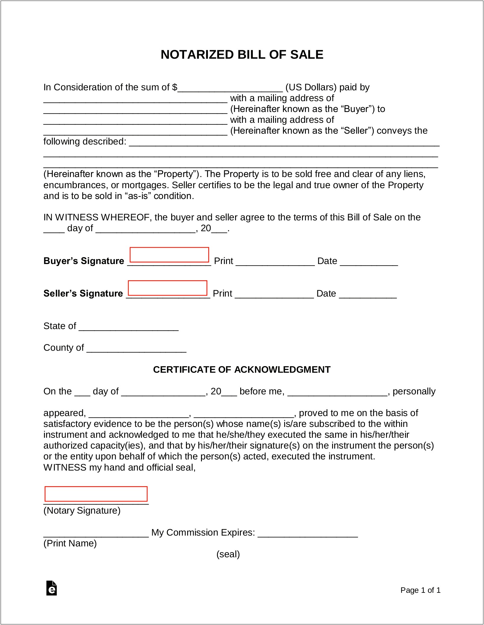 Notary Letter Template For A Car In California